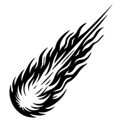 Obraz premium Falling Meteor Illustration.