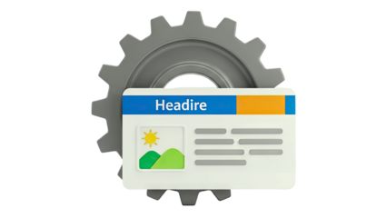 Headire Gear Icon with Interface Element