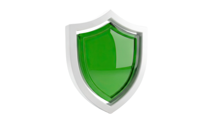 Green and White Shield Symbol