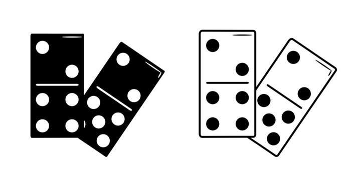 Dominoes set icon isolated on white background.