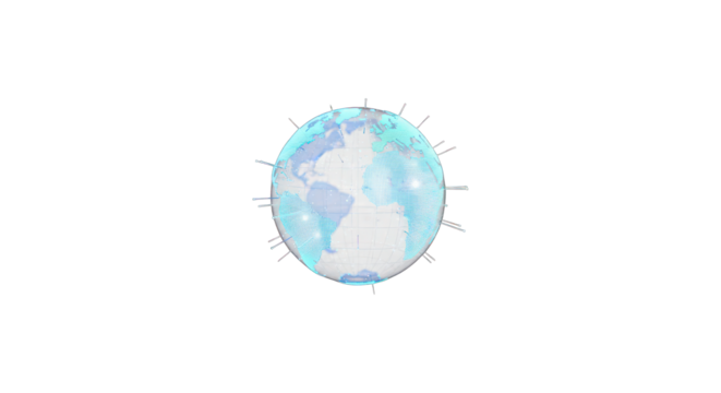 Digital Earth Globe with Connections: Global Network and Communication Concept - Powered by Adobe