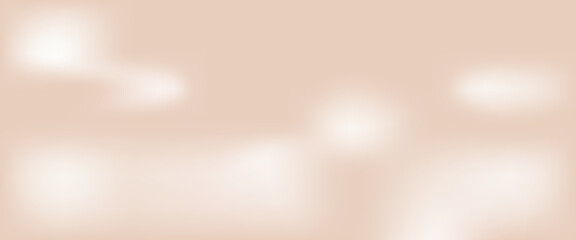 Peach beige clouds studio room background. Heaven sky gradient template. Morning atmosphere surface for beauty products presentation. Pastel caramel color clouds on floor.