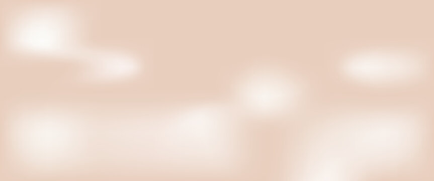 Peach beige clouds studio room background. Heaven sky gradient template. Morning atmosphere surface for beauty products presentation. Pastel caramel color clouds on floor.