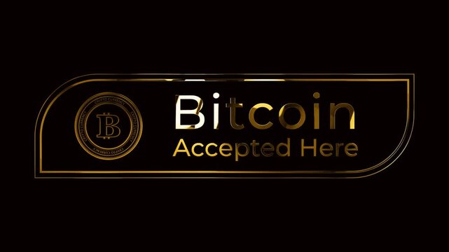 luxury gold bitcoin crypto currency accepted here signed