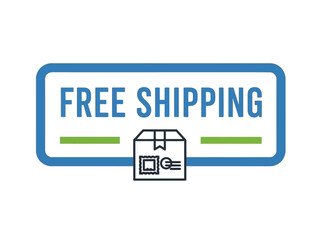 Promotional graphic for online stores offering complimentary delivery service without extra cost