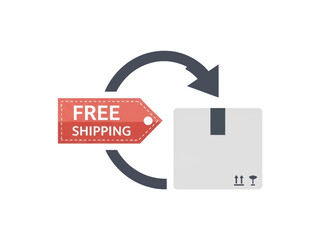 Efficient online shopping experience with complimentary shipping and flexible return policies, symbolizing convenient e-commerce services for customers