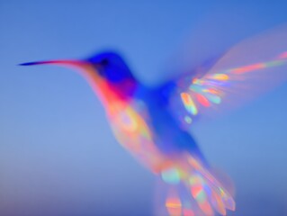 Obraz premium Premium Modern Hummingbird Art Vibrant Wildlife Motion for Education, Marketing, and Inspiring Digital Content