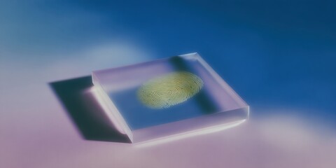 Modern Biometric Fingerprint Security High-Tech Cyber Protection for Digital Data, Premium Advertising and Marketing Usage