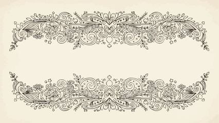 Vintage Ornate Decorative Border Element.