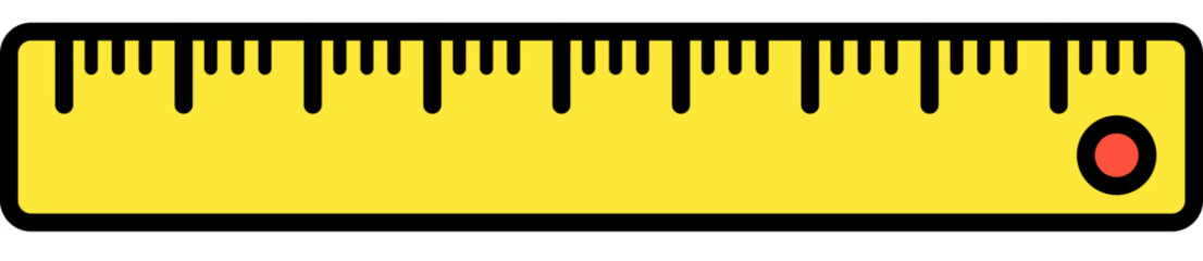 Ruler Icon for Measurement, Math, and School Activities
