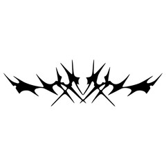 Fototapeta premium Goth Neotribal Tattoo Design Vector
