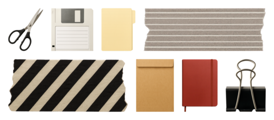 Vintage office supplies collection