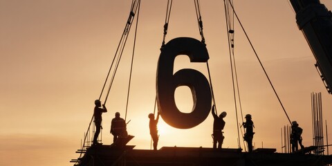 Professional 2024 New Year Construction Project Inspiring Teamwork for Modern Business Marketing Content