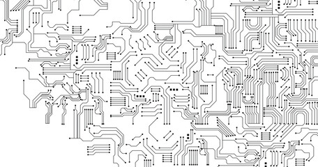 Vector futuristic circuit board , Electronic motherboard, Communication and engineering concept , Hi-tech digital technology concept