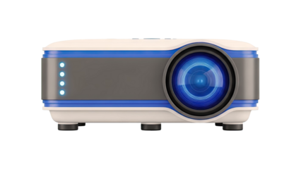 Modern Projector with Blue LED Indicators