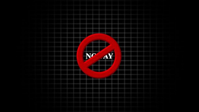 Red Prohibition Sign With Text NOPAY no pay forbidden
