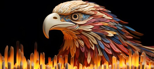 griffin shaped matchstick carving ,generative AI