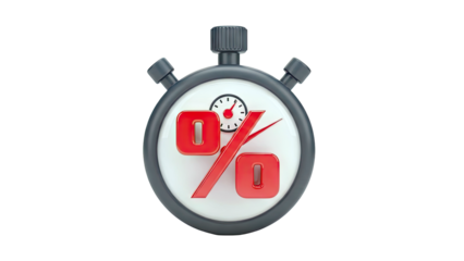 0% Interest Stopwatch Icon
