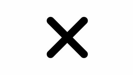 Fototapeta premium X Mark Cross Icon Vector Illustration 1