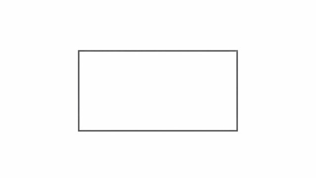 Rectangle Outline Shape Vector Illustration