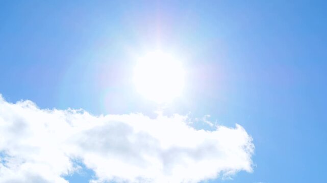 太陽と雲　タイムラプス　