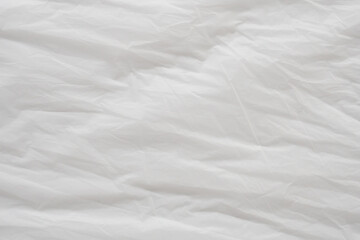 Crumpled White Plastic Sheet Surface Texture Background
