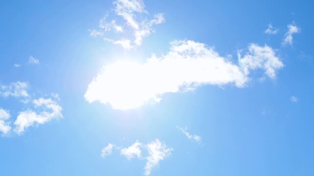 太陽と雲　タイムラプス　