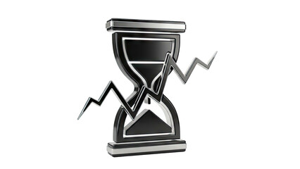 Hourglass with Stock Market Graph