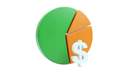 Pie Chart with Dollar Symbol