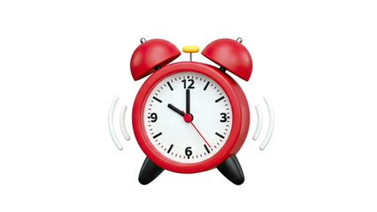 Red Alarm Clock Ringing