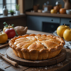 Homemade Apple Pie with Cinnamon &ndash; Cozy Winter Dessert