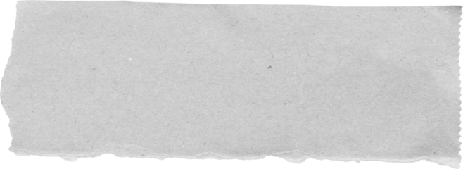 White ripped recycle craft paper torn edges strips isolated on black background