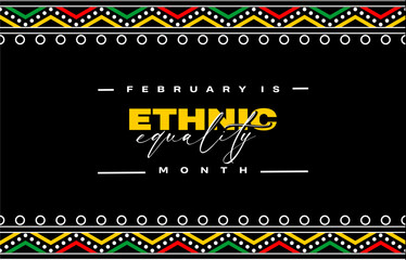 Ethnic Equality Month holiday concept
