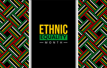 Ethnic Equality Month holiday concept