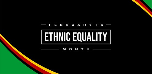 Ethnic Equality Month holiday concept