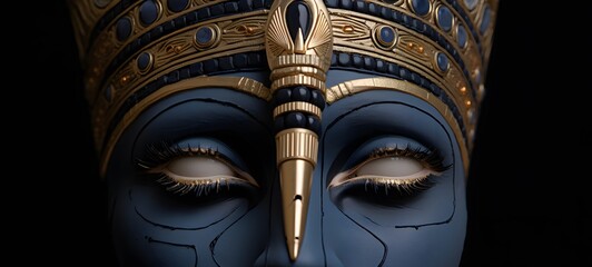 Cleopatra shaped matchstick carving ,generative AI