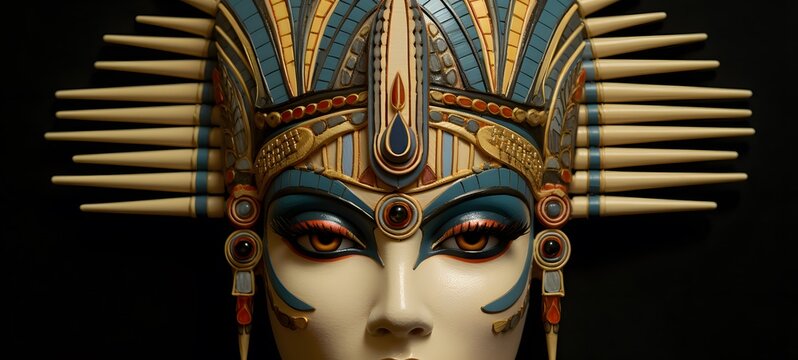 Cleopatra shaped matchstick carving ,generative AI