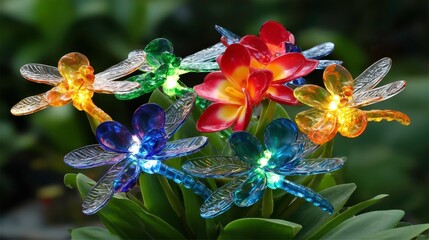 Colorful Solar Dragonfly Lights, Garden Decor, Outdoor Lighting