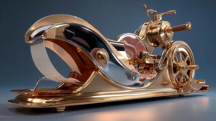 Gold Meat Slicer: Antique Machine, Kitchen, Food Slicing