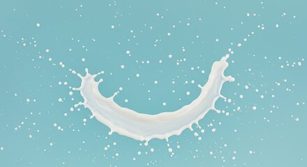 Milk splash against blue background dairy product concept isolated vector