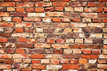 abstract background of red stone blocks, rustic brick wall
