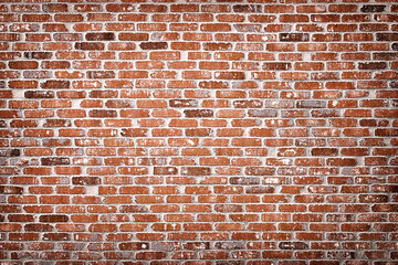 old brick wall as a backdrop for design. Antique looking clinker stone surface