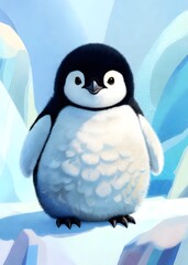 Fototapeta premium Cute Baby Penguin