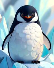 Fototapeta premium Cute Baby Penguin