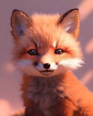 Obraz premium Cute Red Fox Closeup
