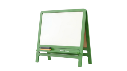 Green A-frame Easel with Whiteboard and Accessories