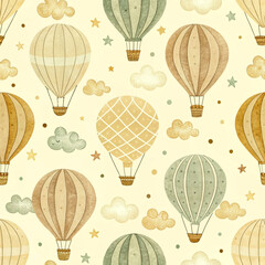 vector seamless pattern with balloons