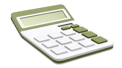 Modern Calculator with Green and White Design