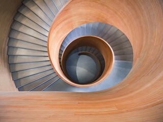 Spiral staircase perspective Modern Architecture details Abstract Background