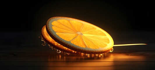 lemon slice shaped matchstick carving ,generative AI